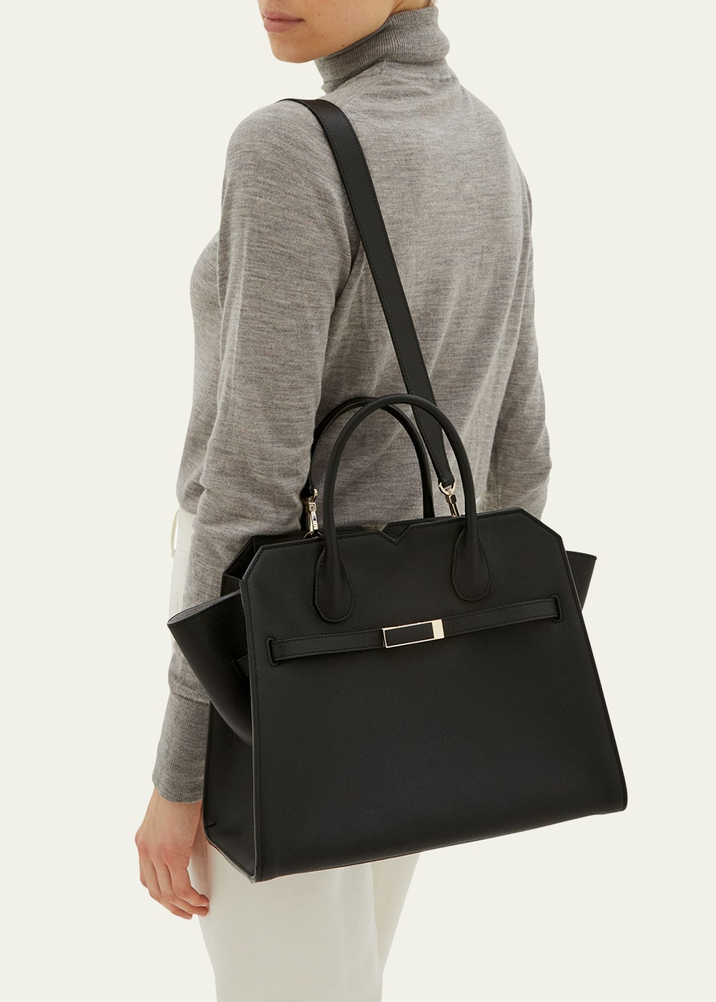 Milano Medium Leather Tote Bag - 2