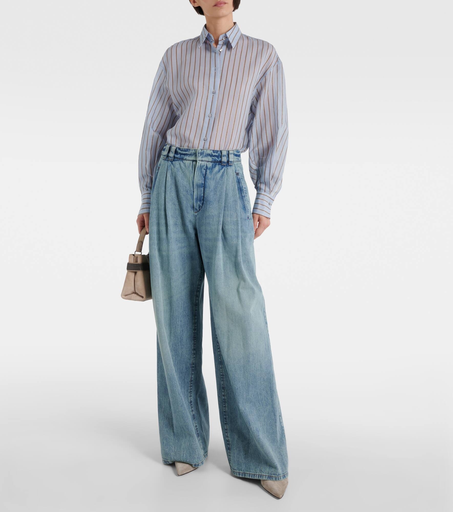 High-rise wide-leg jeans - 7