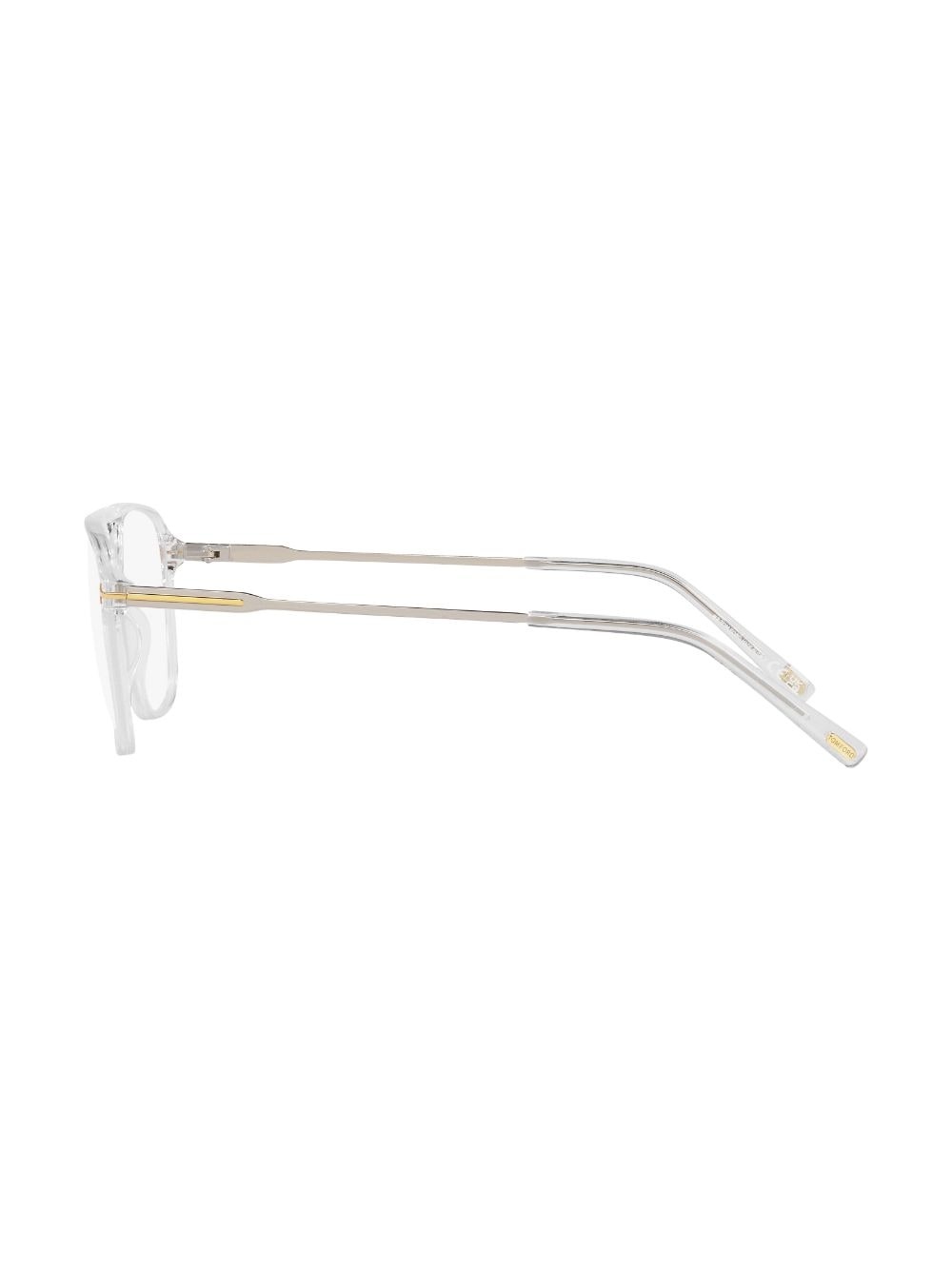 transparent pilot-frame glasses - 4