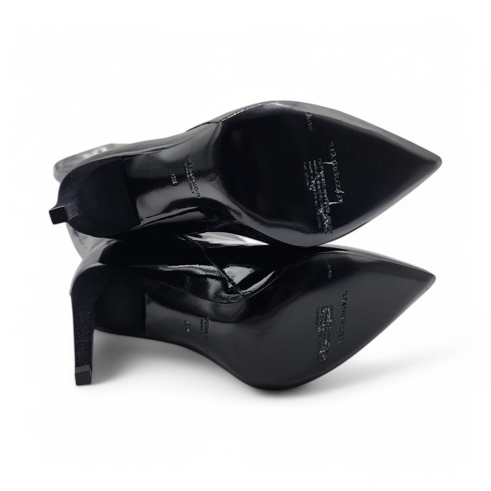 Off-White x Virgil Abloh For Walking Boots 100mm - Patent Leather - Black - 4