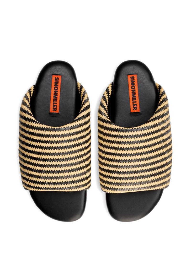 SIMONMILLER stripe bubble sandals outlook
