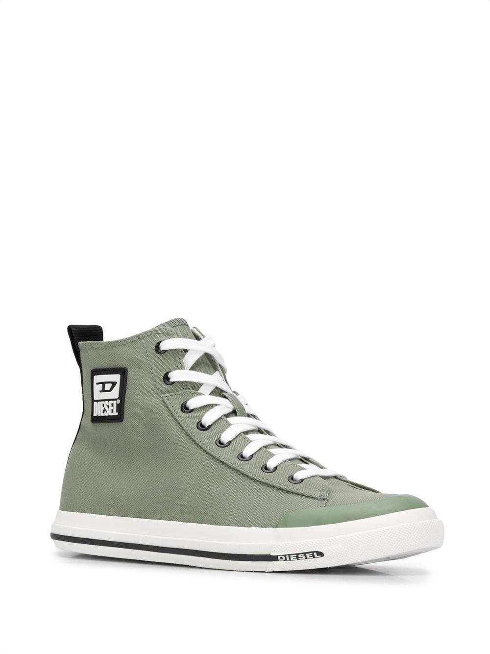 high top logo plaque sneakers - 2