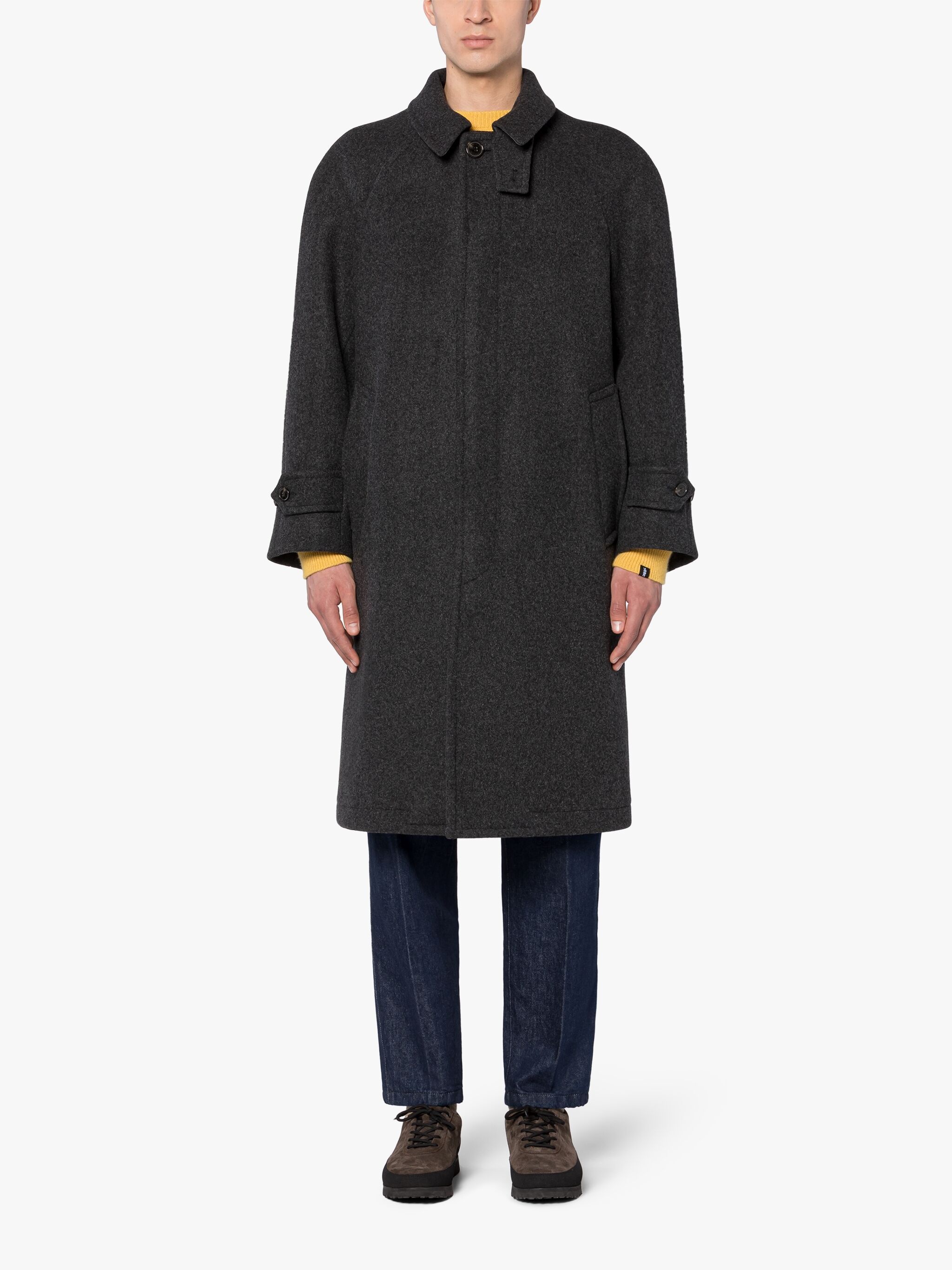 BOSTON GREY WOOL OVERCOAT - 2