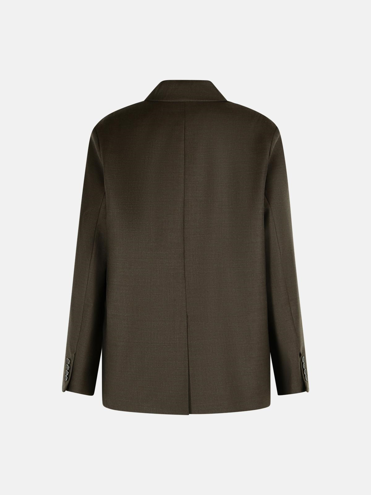 'DONAU' BROWN VIRGIN WOOL BLAZER - 3