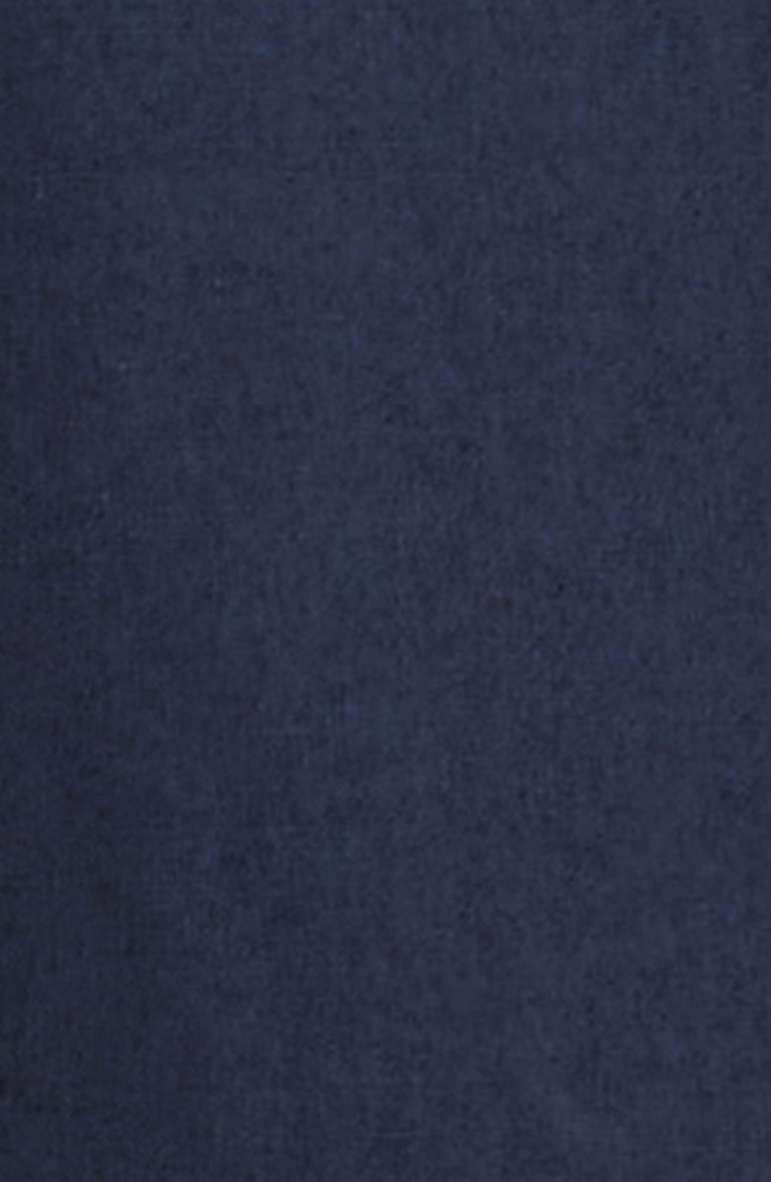 FRAME Cap Sleeve Cotton Safari Shirtdress in Navy at Nordstrom - 6