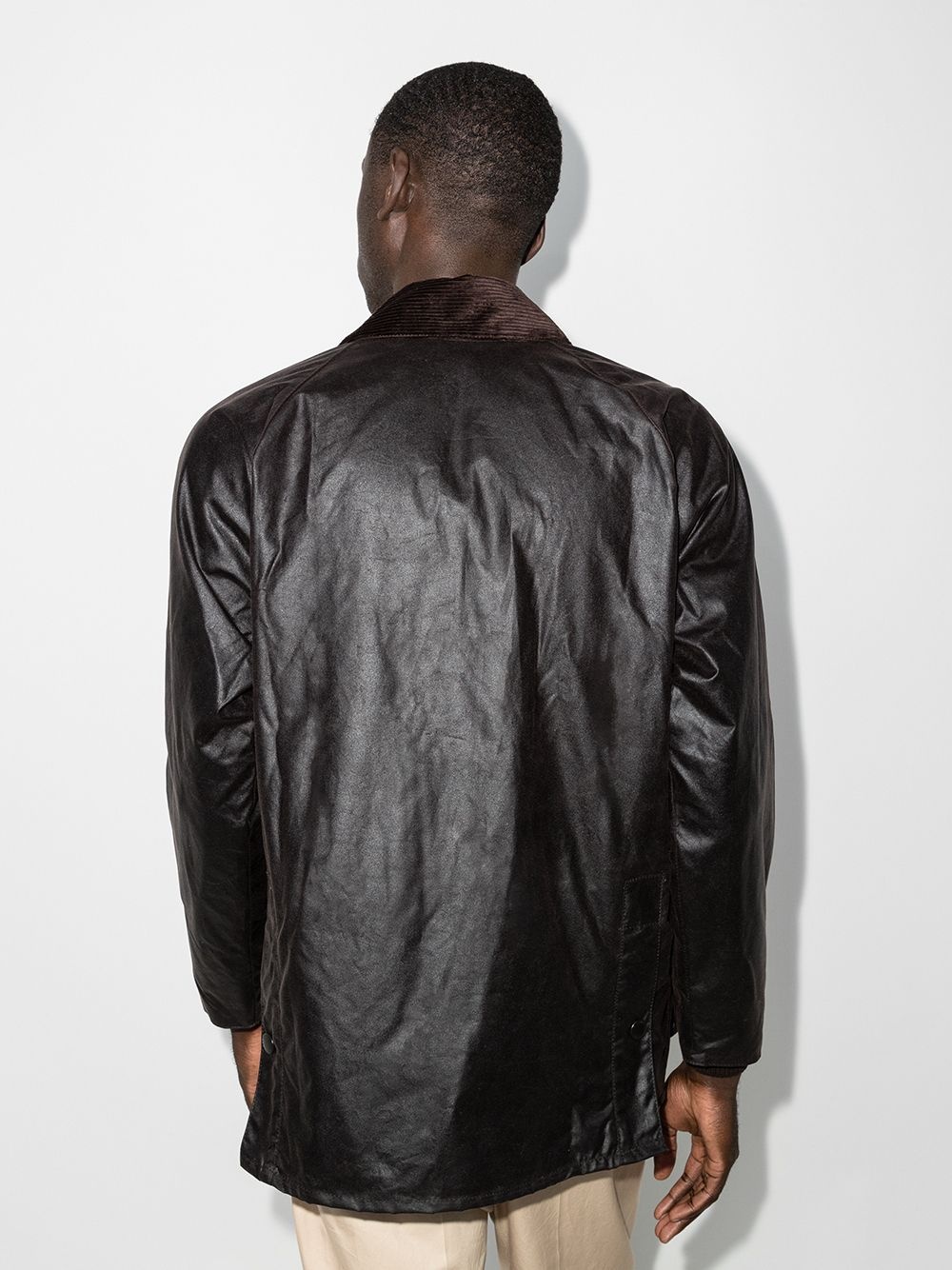 faux-leather snap-button jacket - 3