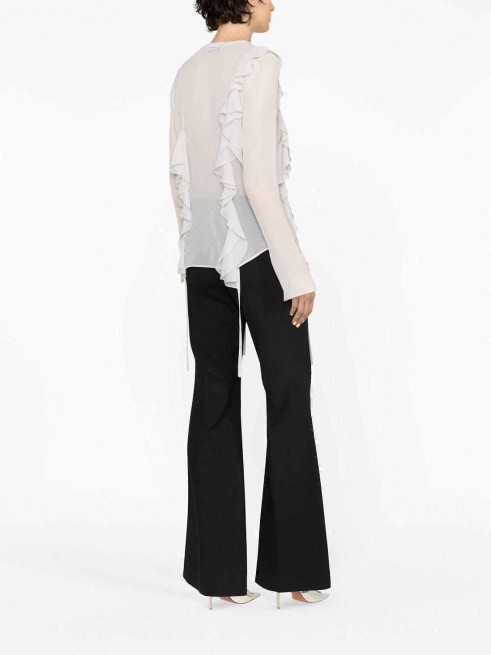 ruffled silk blouse - 3