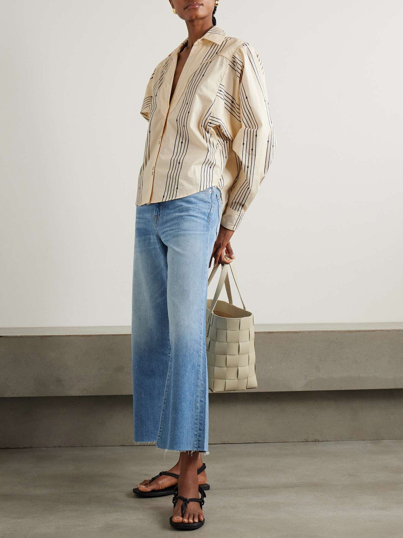 Johanna Ortiz Cabos Sueltos printed cotton-poplin shirt Cream outlook