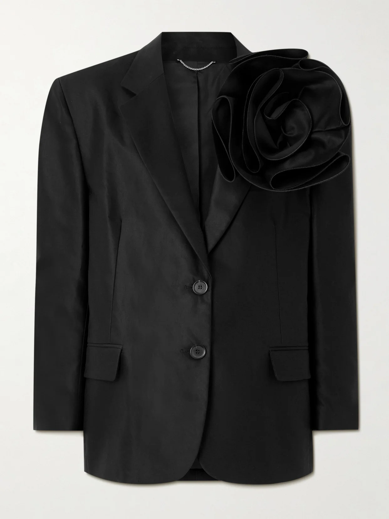 Appliquéd Cotton-sateen Blazer - 1