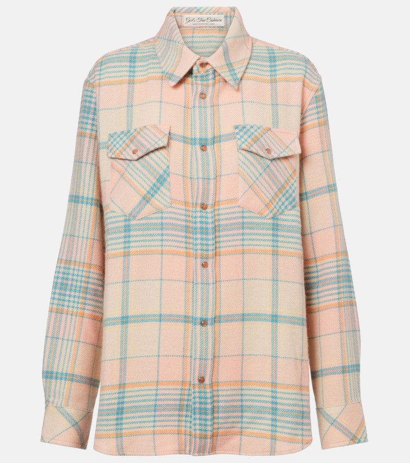 Lover plaid cashmere shirt 1