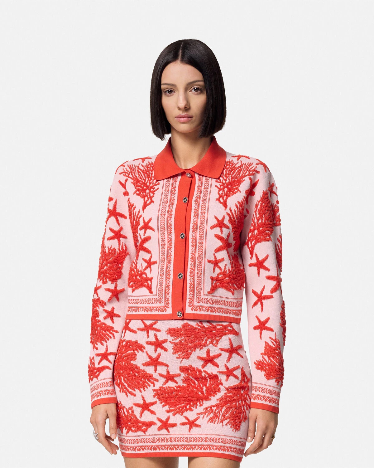 Barocco Sea Knit Polo Cardigan - 4