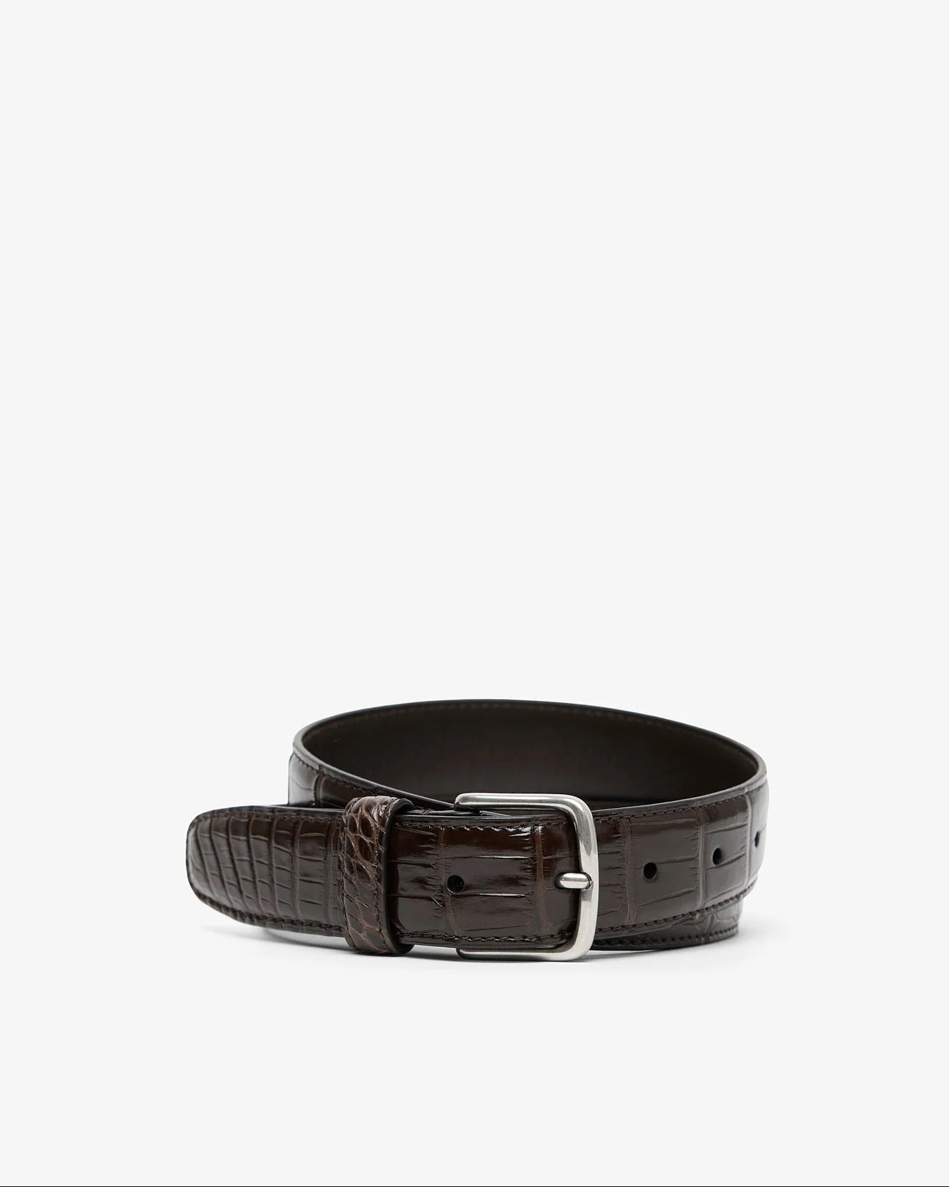 Classic brown leather belt - 1