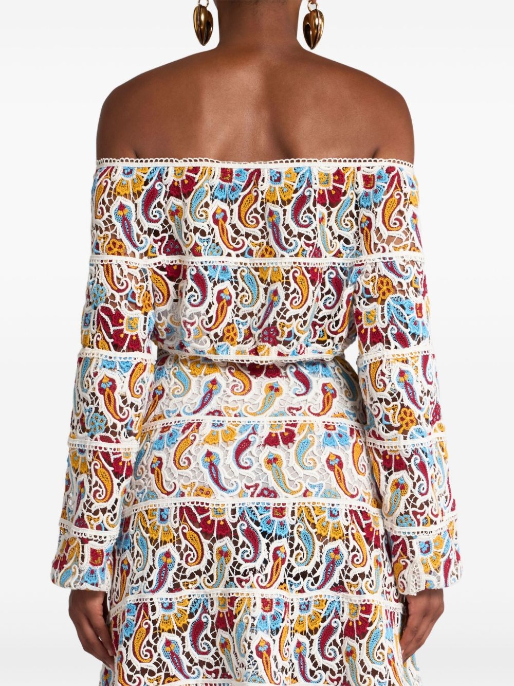 paisley-macramé top - 4