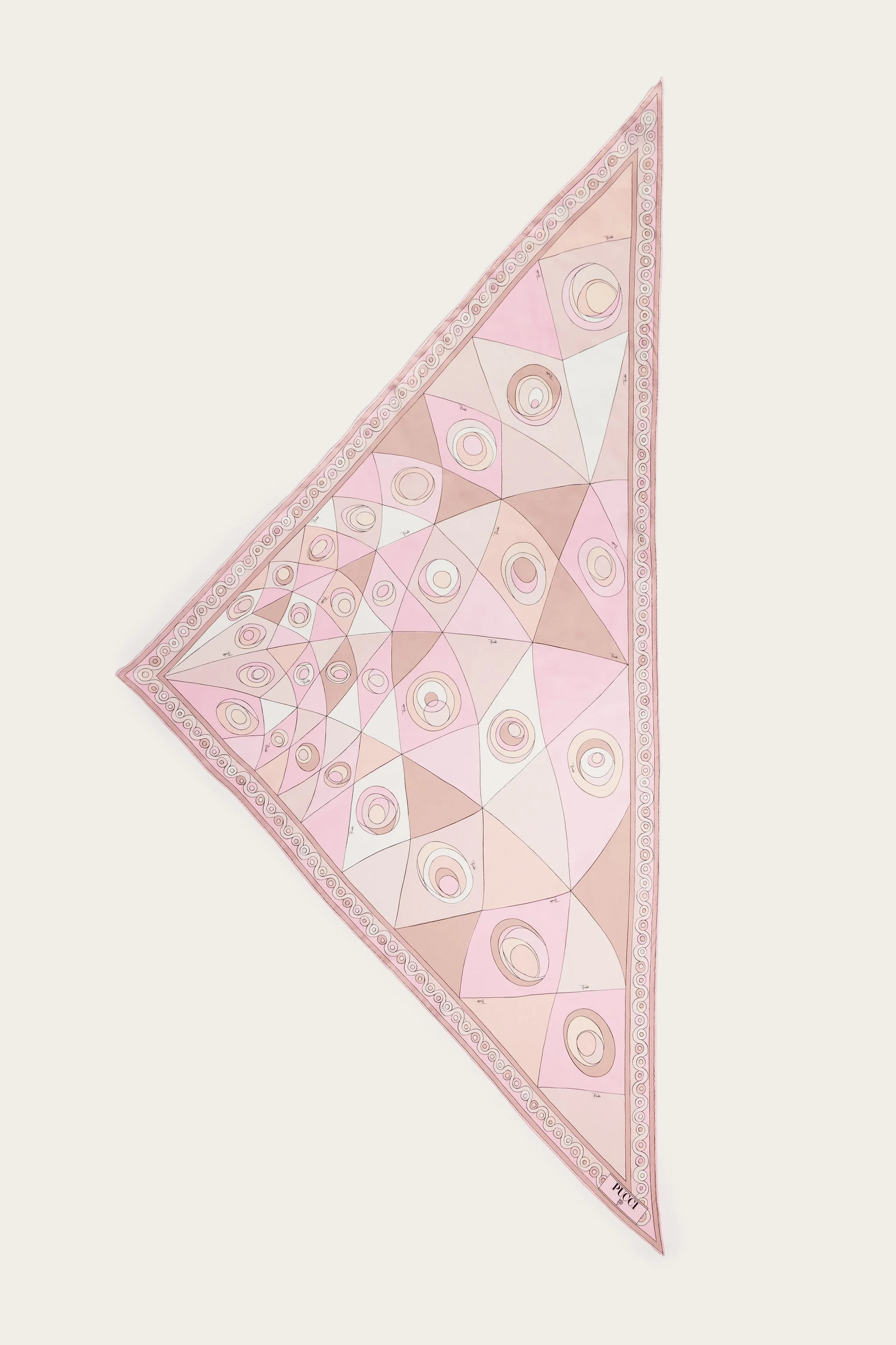 OCCHI PRINT SILK TRIANGLE SCARF - 1