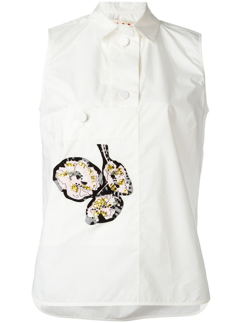 sleeveless appliqué shirt 1