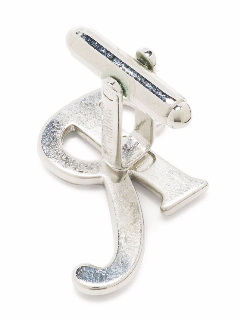 Raf Simons R silver-plated cufflinks outlook
