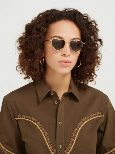 SAINT LAURENT Lou Lou heart metal sunglasses outlook