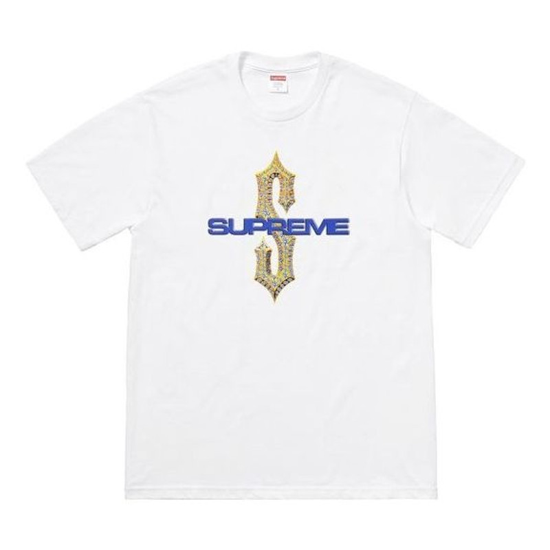 Supreme SS18 Diamonds Tee White Diamond Pattern Printing Short Sleeve Unisex SUP-SS18-0086 - 1