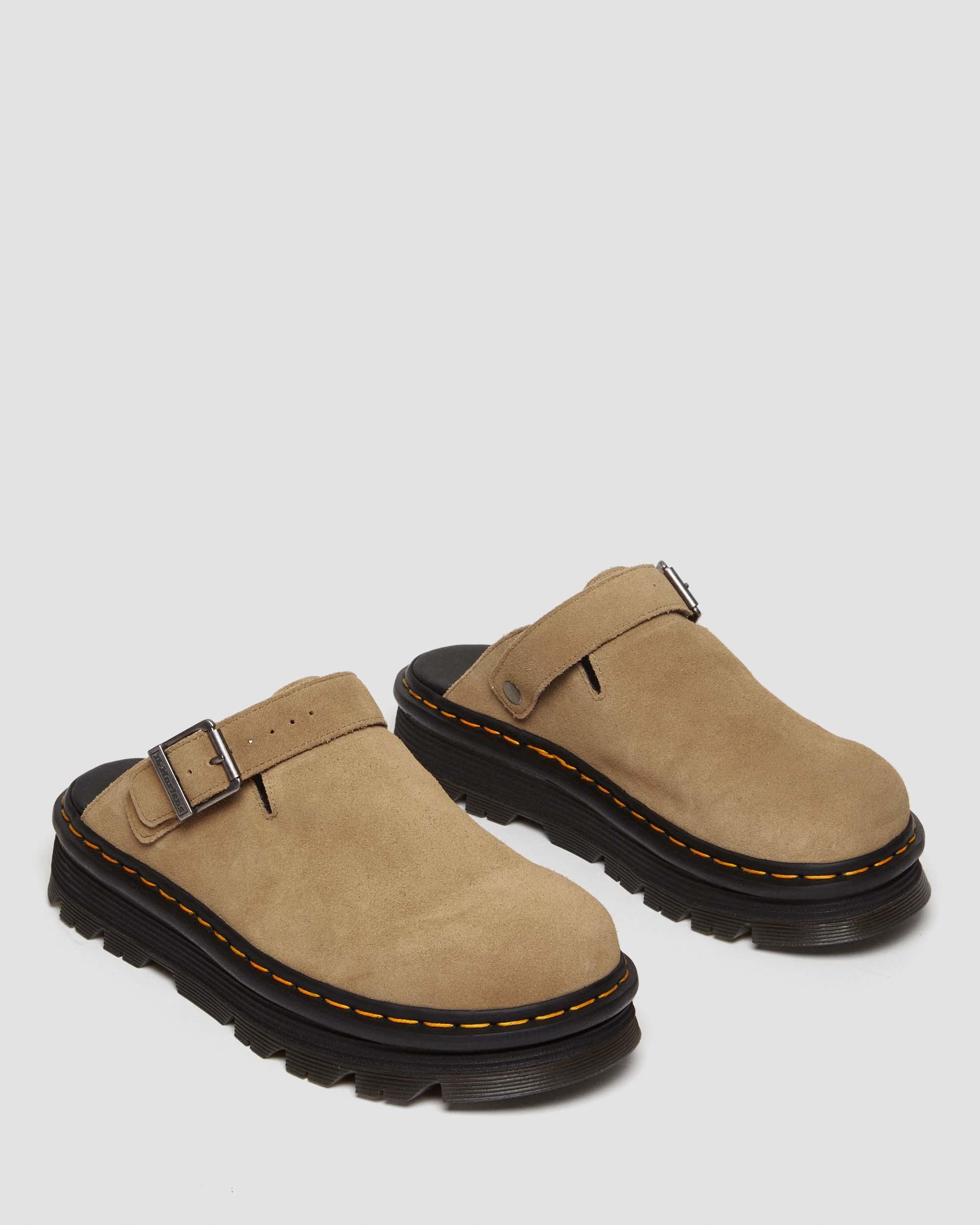 Zebzag Suede Slingback Platform Mules - 9