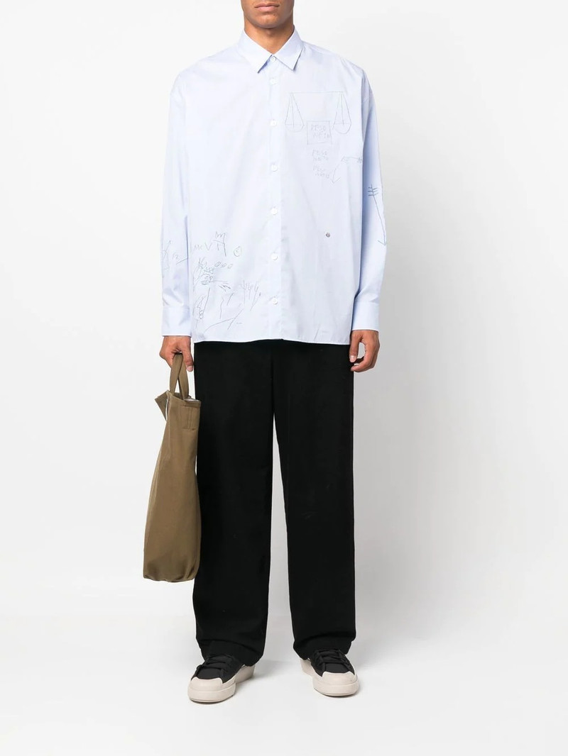 Étude doodle-print button-up shirt outlook