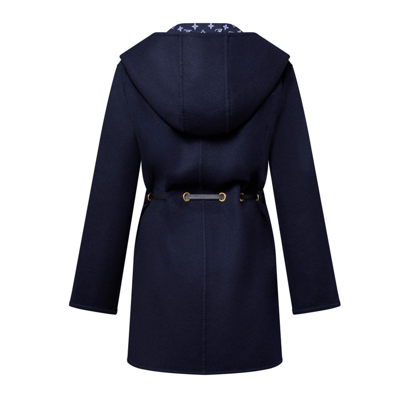 Hooded Drawstring Wrap Coat 3