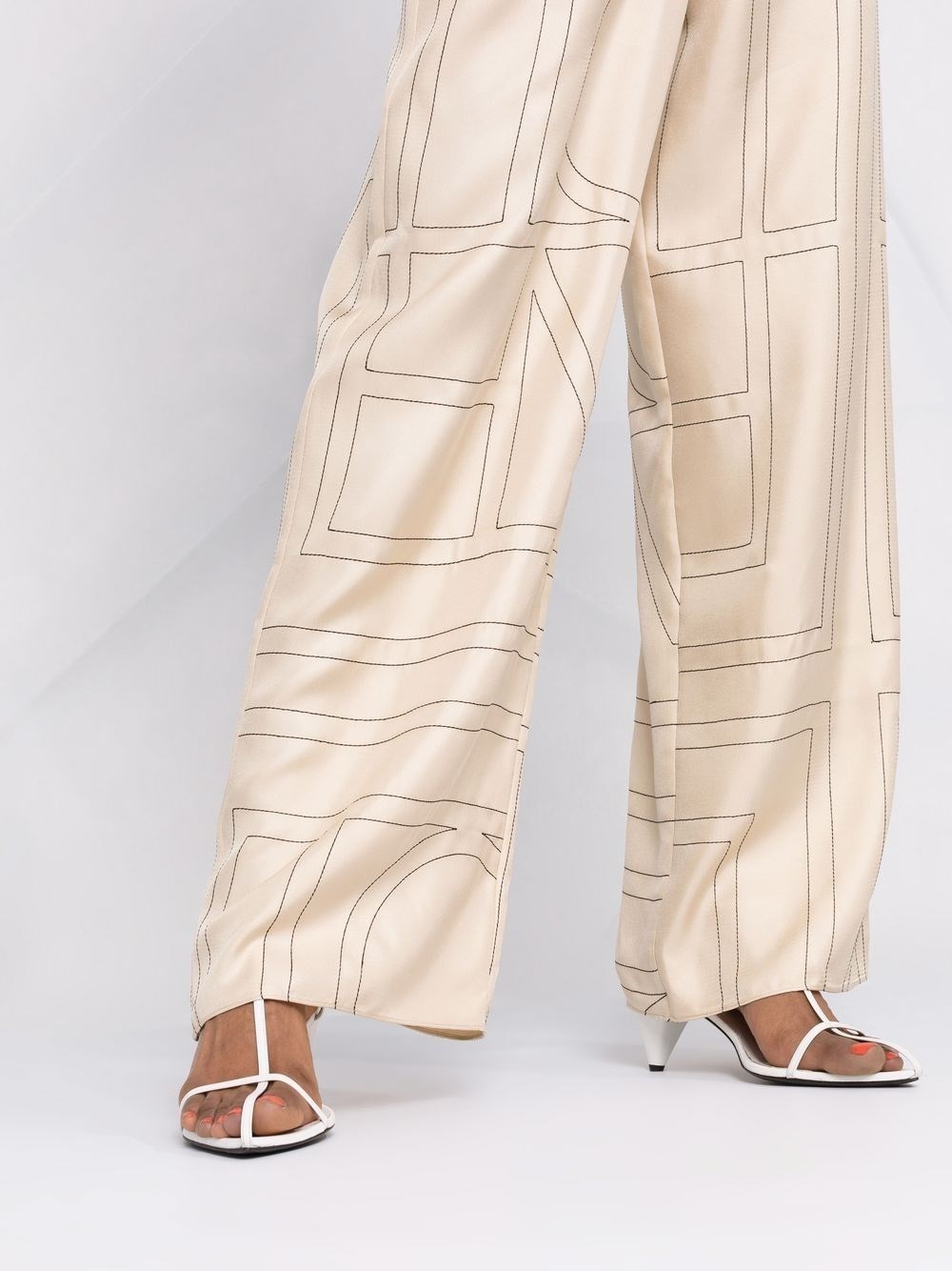 Monogram silk pajama pants - 2
