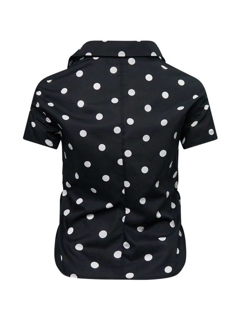 pushBUTTON polka-dot ruffled shirt outlook