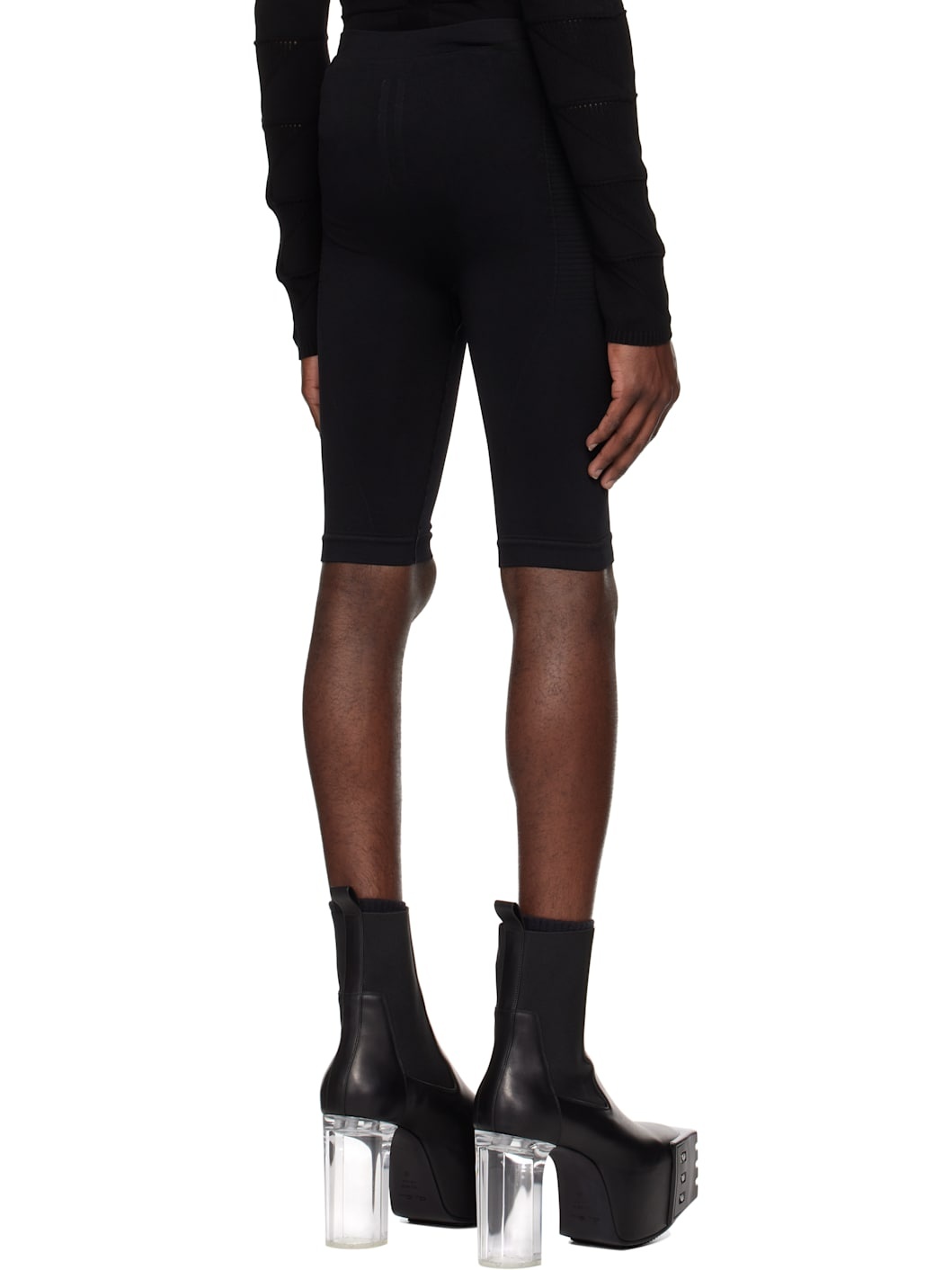 Black Hollywood Active Knit Shorts - 3