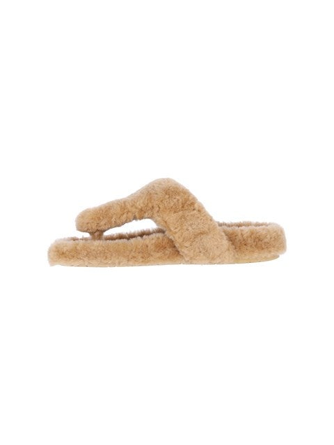 Loewe Women Shearling Thong Sandals - 3