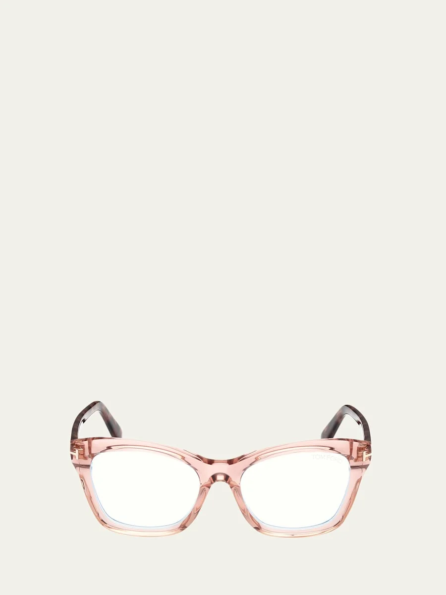 Blue Filtering Two-Tone Acetate Cat-Eye Sunglasses - 1