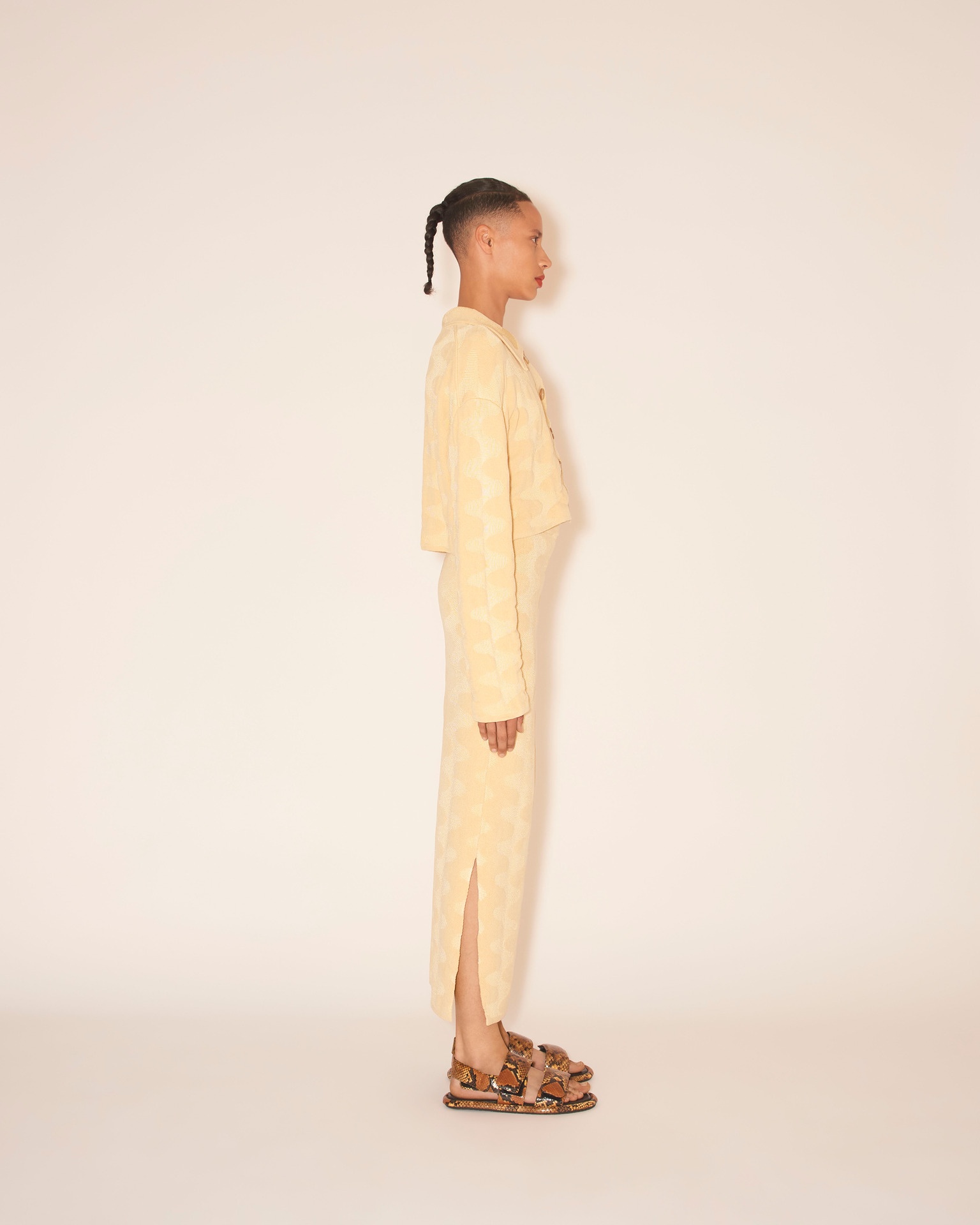 ZEFA - Cropped jacket - Creme - 4