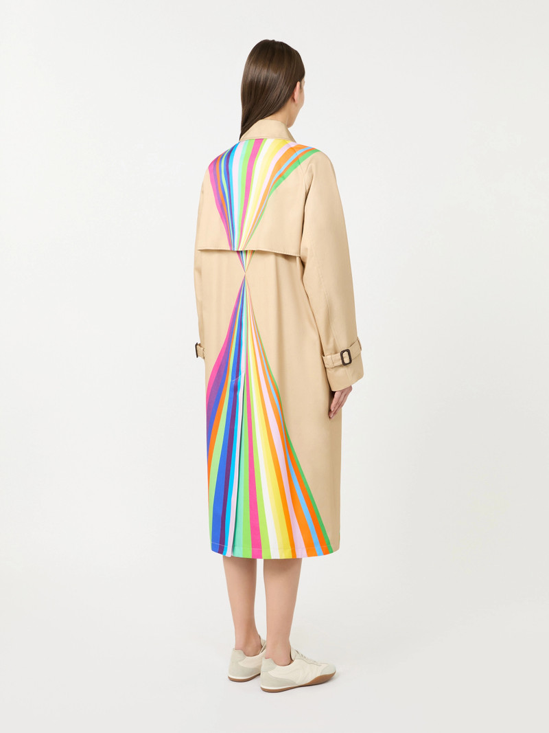 WKSPALANCA Trench coat in water-repellent cotton with rainbow print - MULTICOLOUR 4