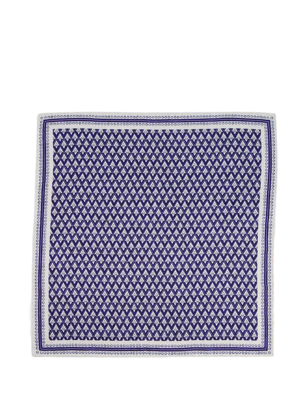geometric-print silk pocket square - 1