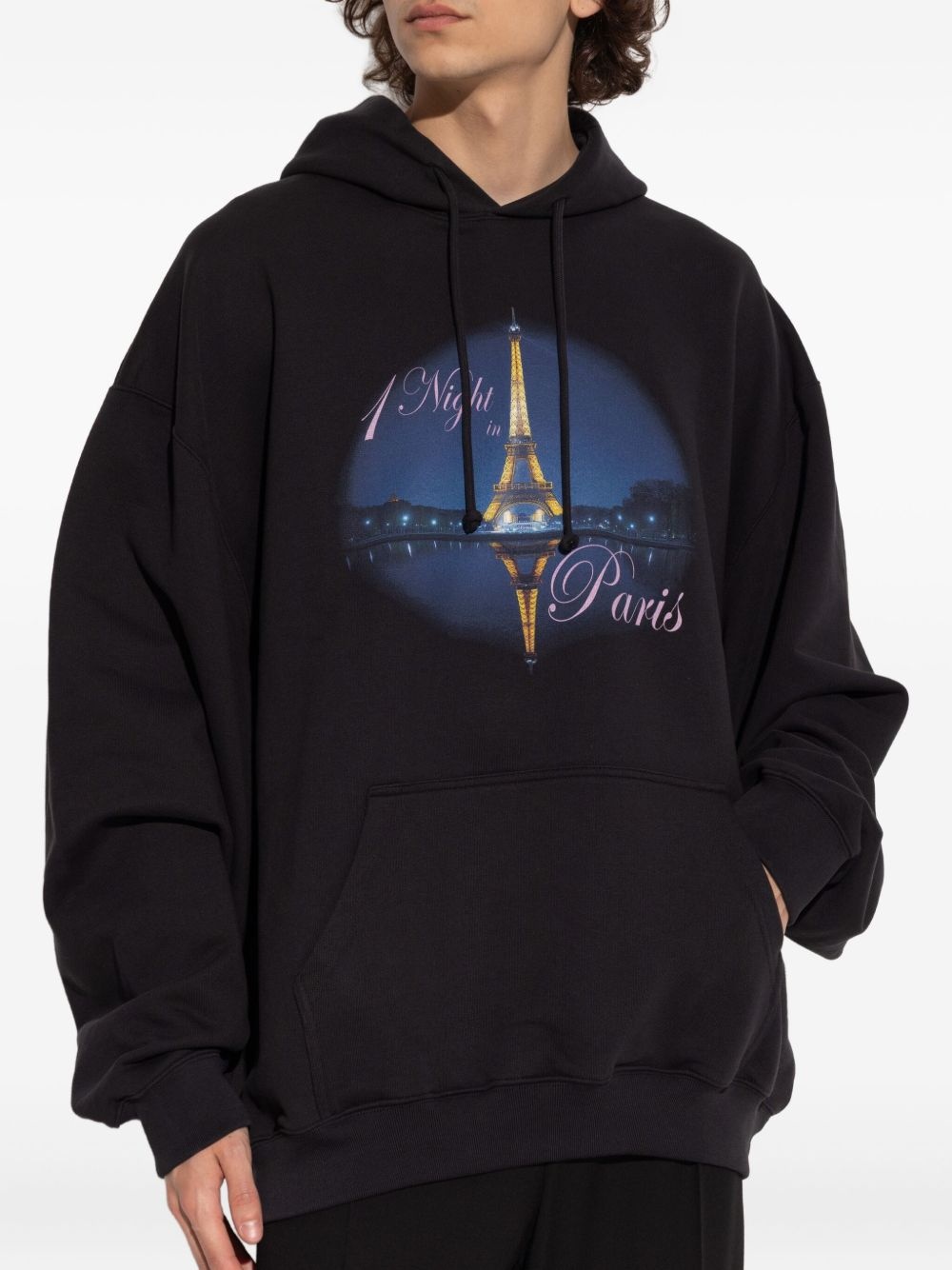 Night In Paris-print hoodie - 2
