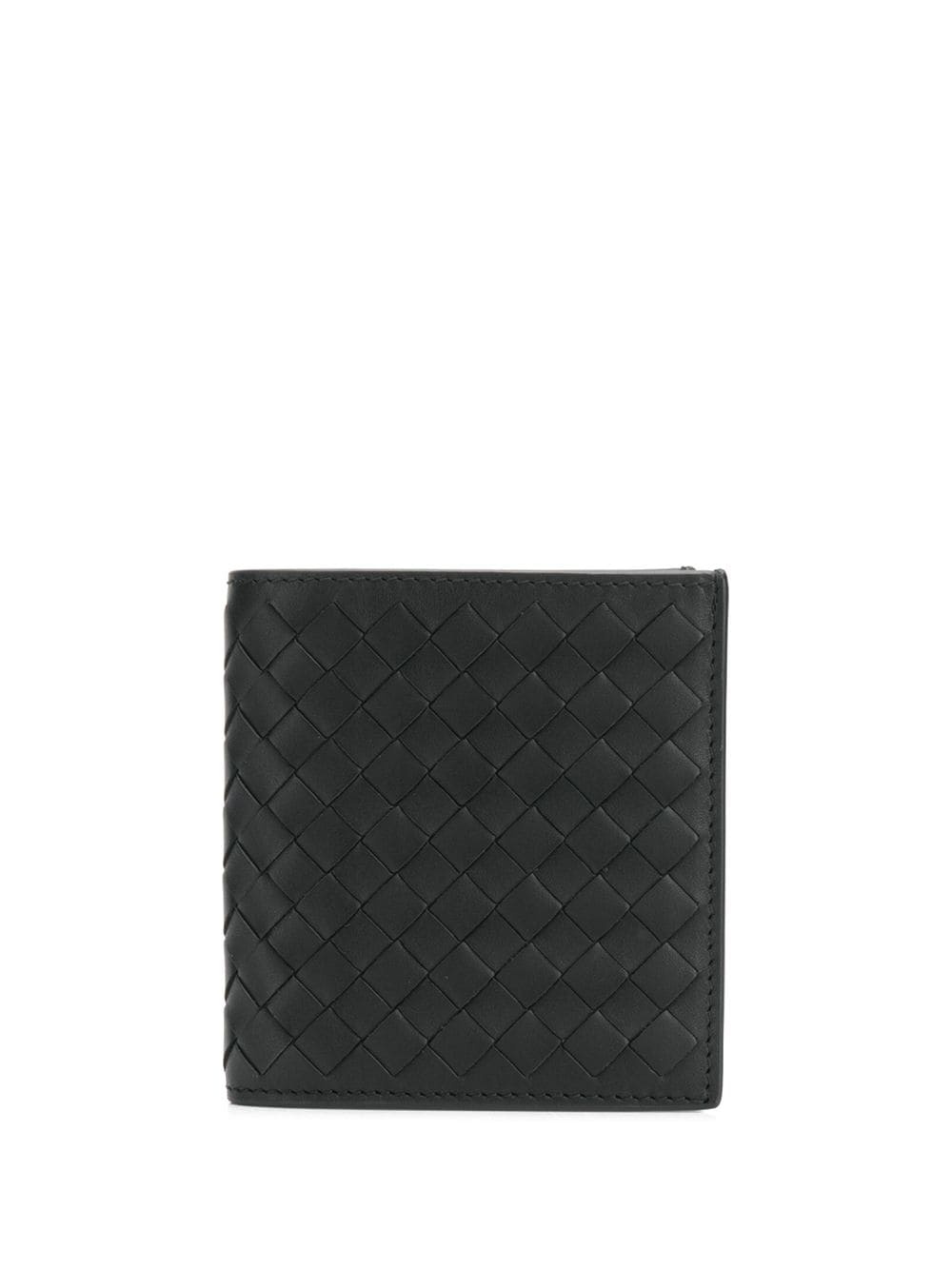 intrecciato weave leather wallet - 1