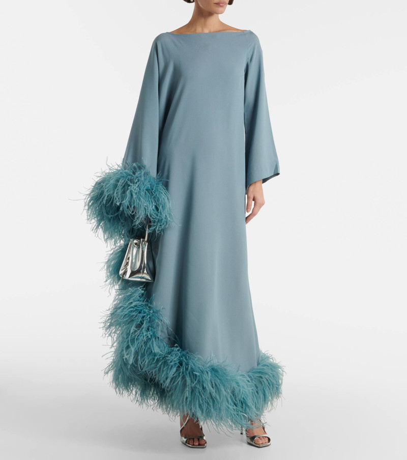 Ubud Extravaganza feather-trimmed gown 6