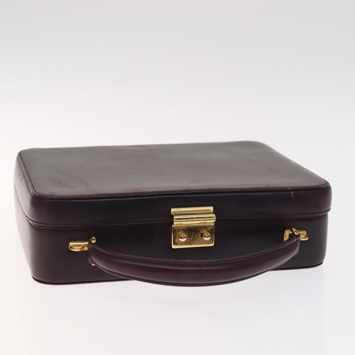 GUCCI Hand Bag Leather Purple Gold - 6
