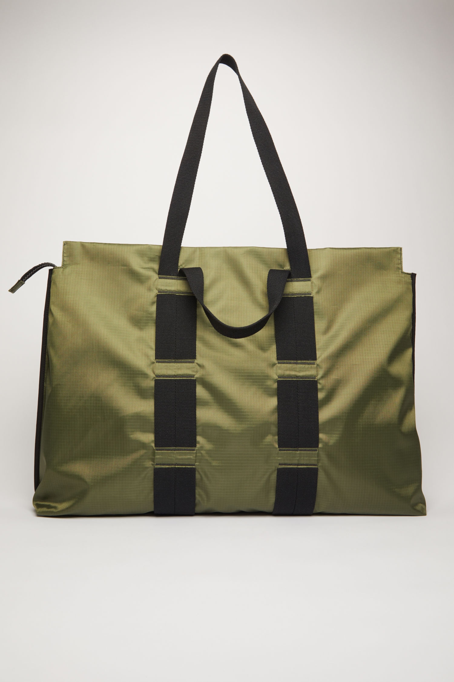 Logo plaque tote bag khaki green - 3