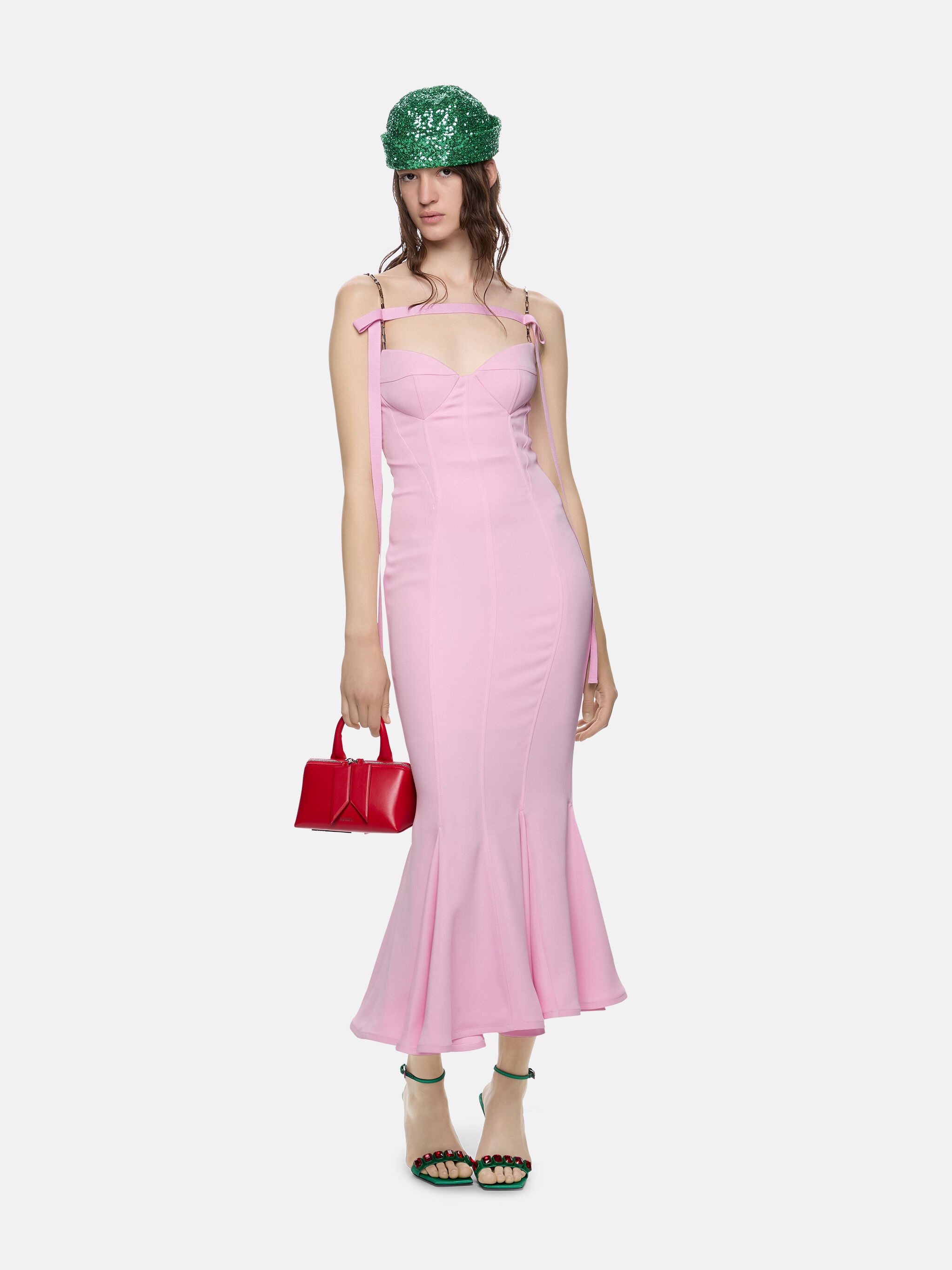 ''BEATH'' SUGAR PINK MIDI DRESS - 2