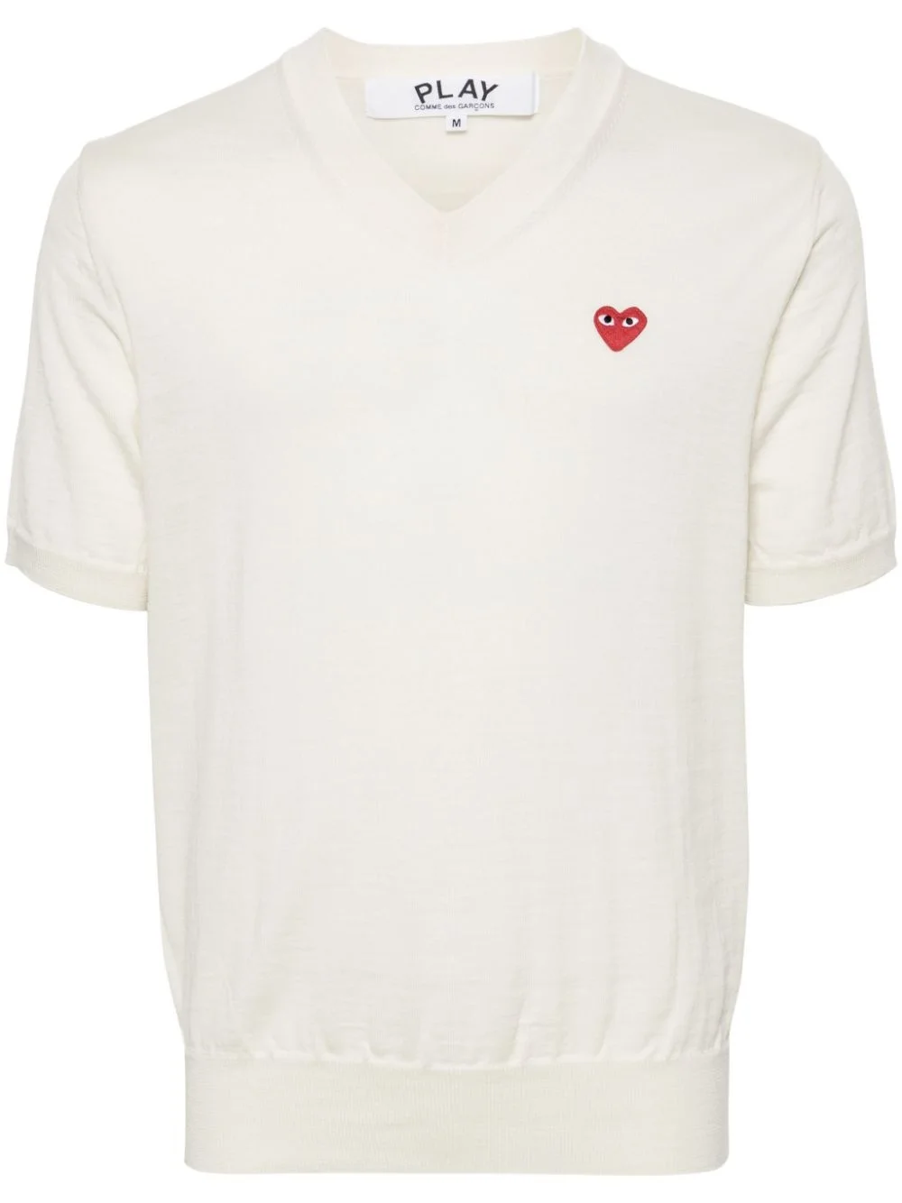 heart-patch wool jumper - 1