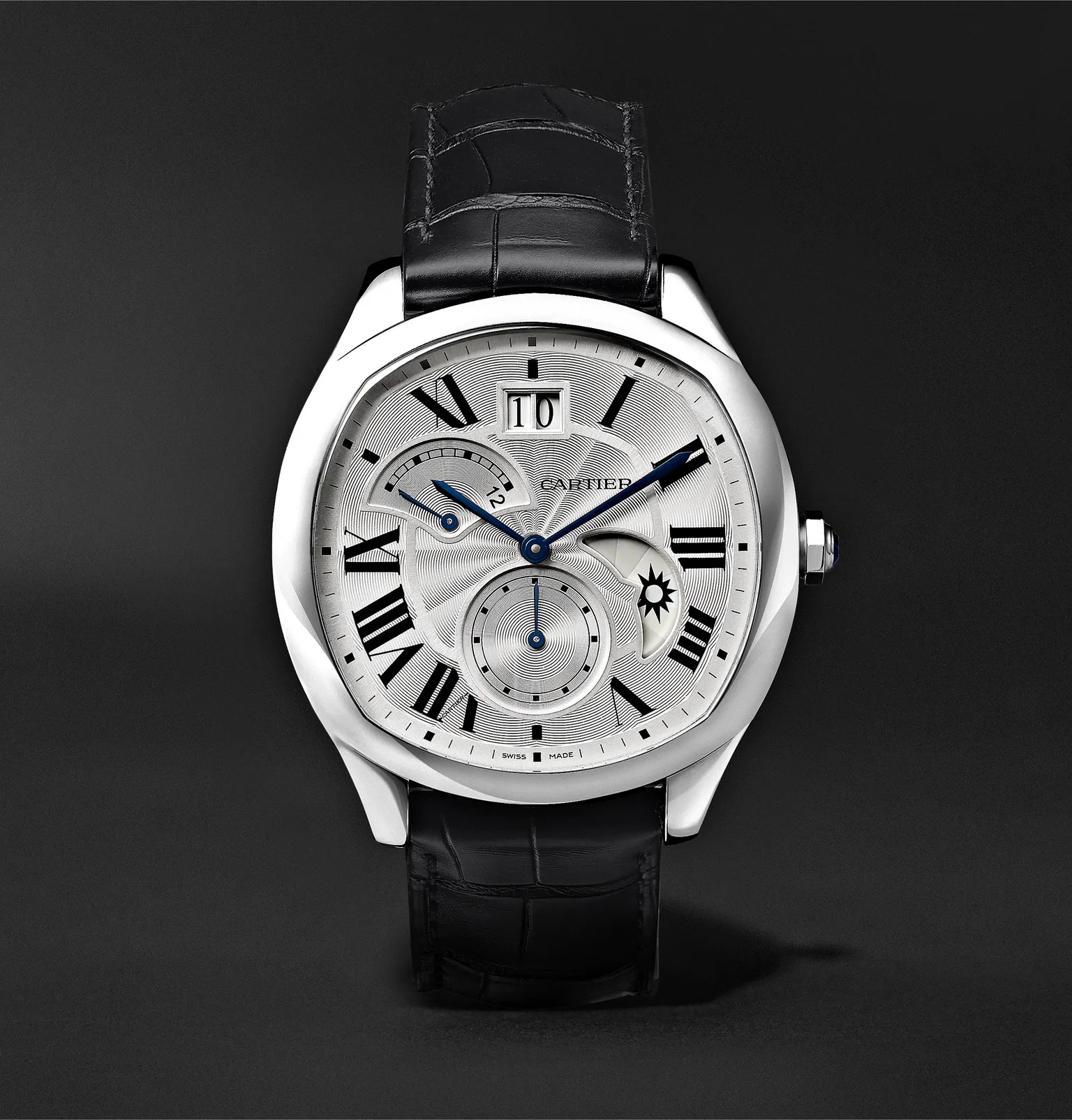 Drive de Cartier Automatic 40mm Steel and Alligator Watch, Ref. No. CRWSNM0005 - 1