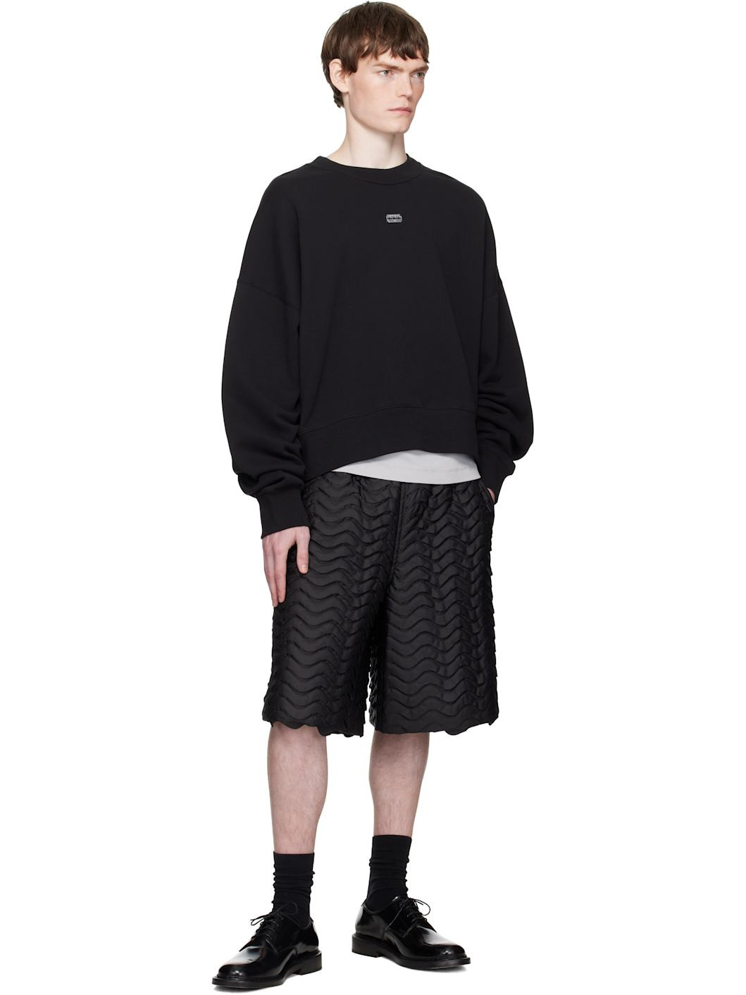 Black Wave Quilting Shorts - 4