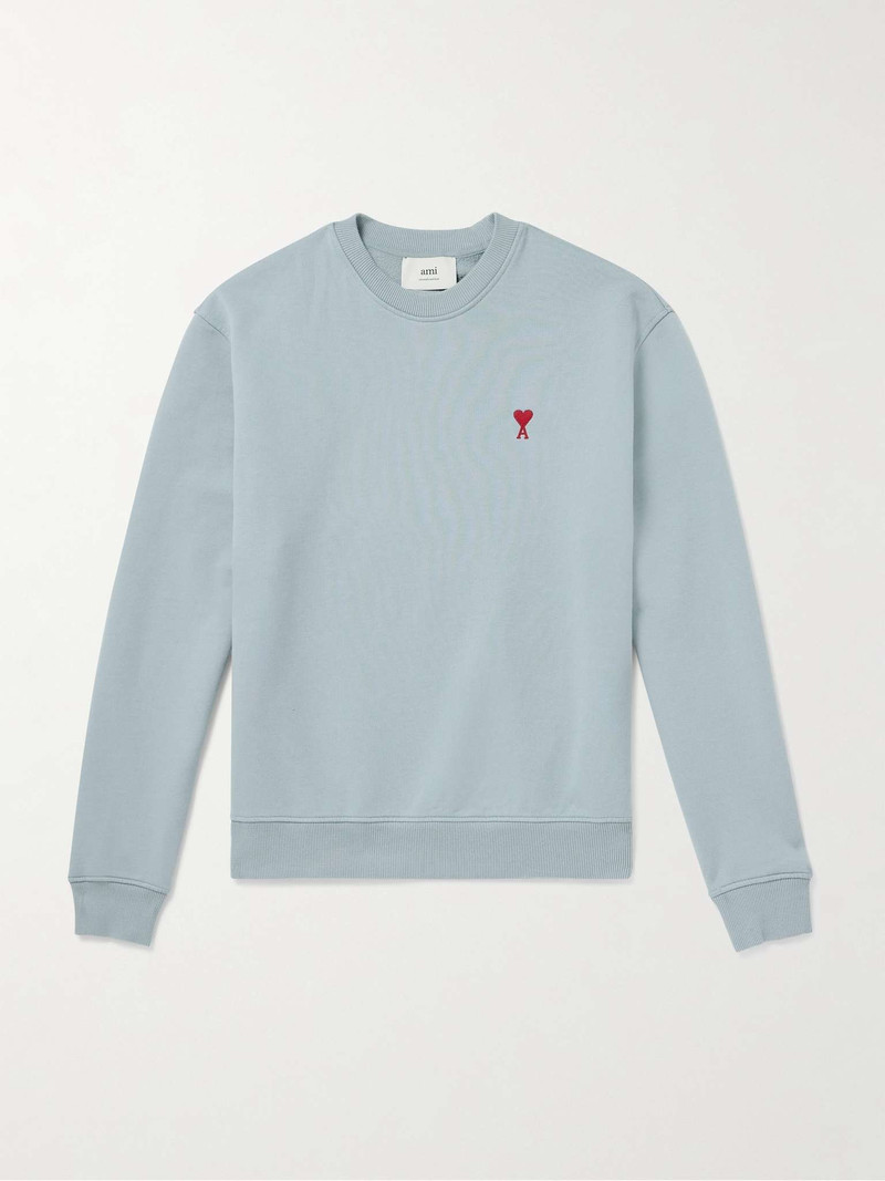 Logo-Embroidered Cotton-Blend Jersey Sweatshirt 1