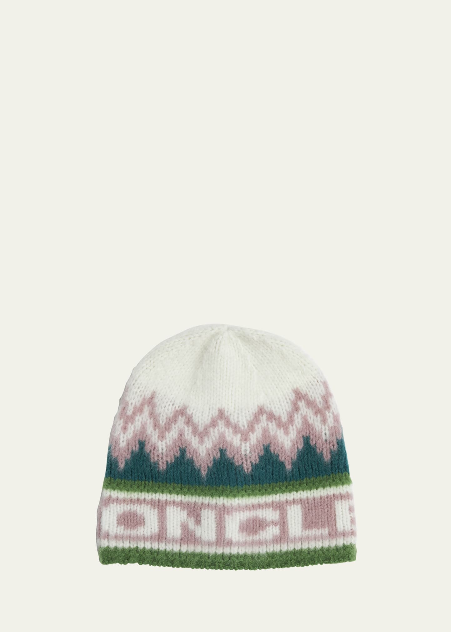 Logo Intarsia Knit Wool Beanie - 1