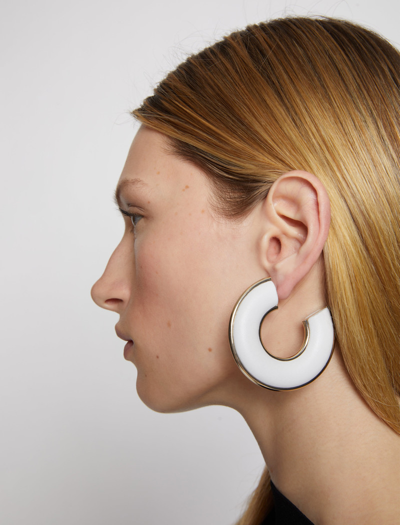 Proenza Schouler Leather Hoop Earrings outlook