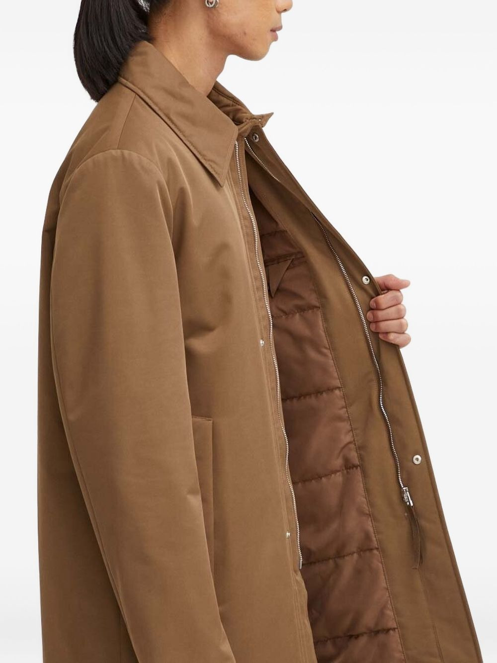 zip-front puffer coat - 3