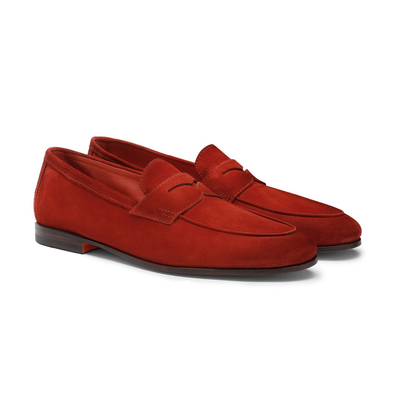 Men's red suede Carlo loafer 3