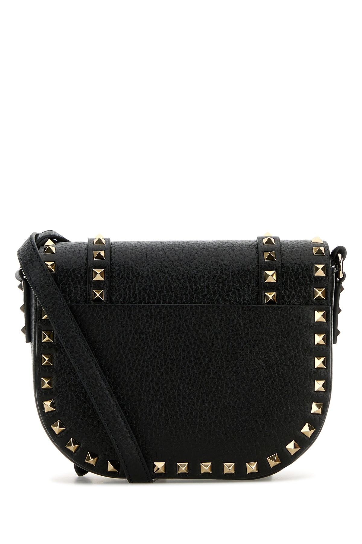 Black leather Rockstud crossbody bag - 3