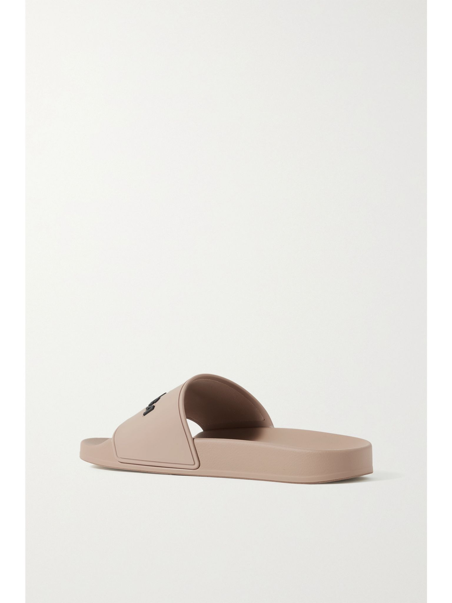 Piscine logo-embossed rubber slides Beige - 3
