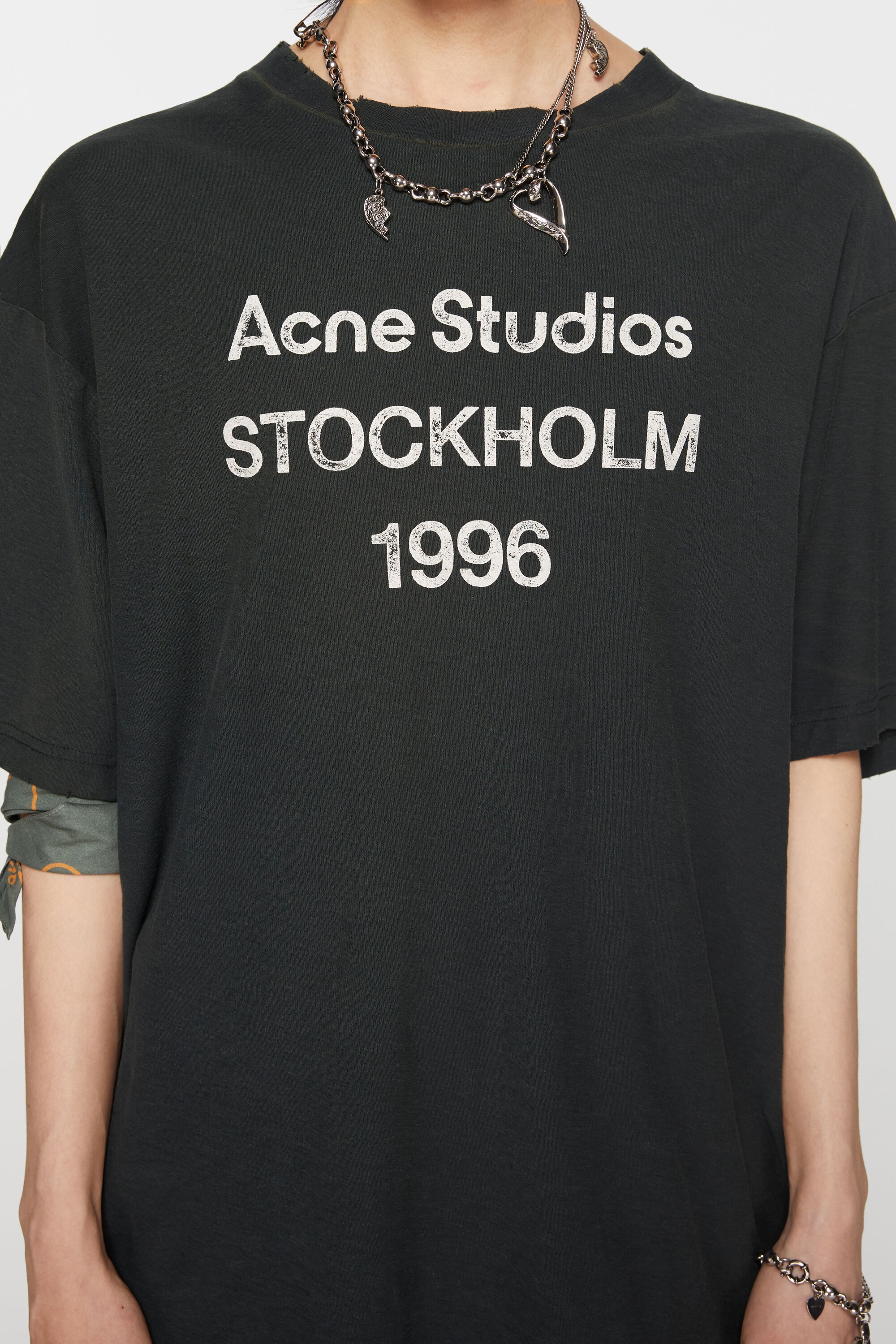 Logo t-shirt - Relaxed fit - Faded black - 4